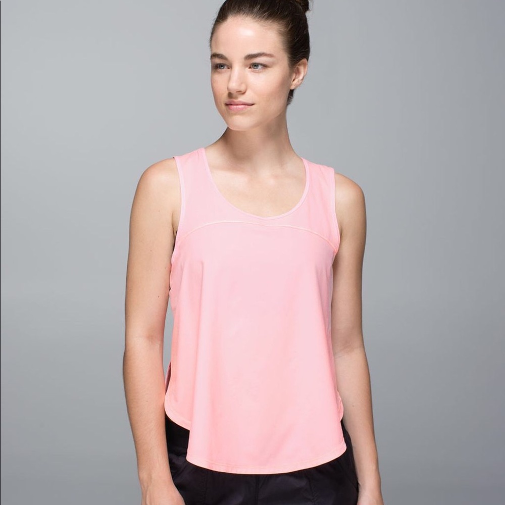 Lululemon Run Split Singlet Bleached Coral Tank